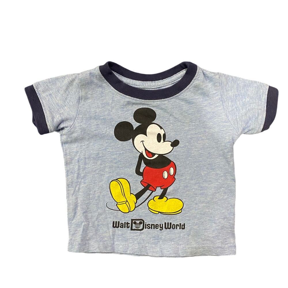 Disney World Parks Mickey Mouse Blue T-shirt Baby Size 6M